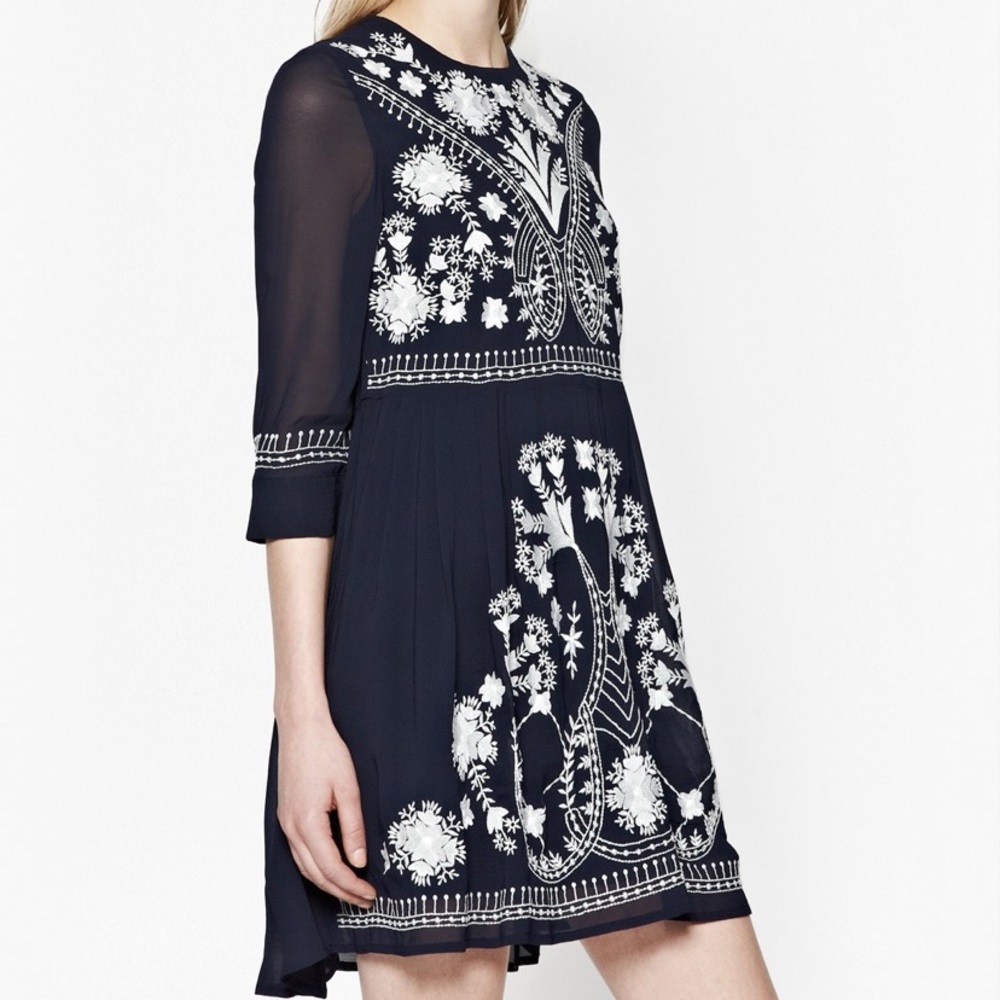 French Connection Kiko Embroidered Dress